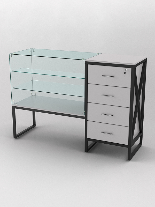 Прилавок ЛОФТ СТИЛЬ №2+13, Серый