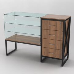 Прилавок ЛОФТ СТИЛЬ №22+13, Орех