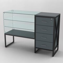 Прилавок ЛОФТ СТИЛЬ №22+13, Темно-серый U2601