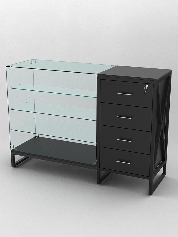 Прилавок ЛОФТ СТИЛЬ №3+13, Черный