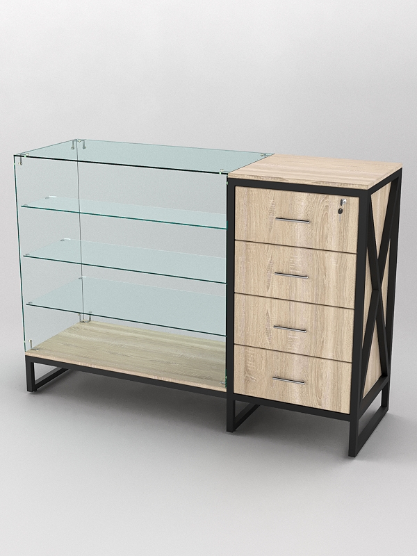 Прилавок ЛОФТ СТИЛЬ №3+13, Дуб Сонома