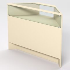 Прилавок ЭКОНОМ №8 угловой, Крем Вайс