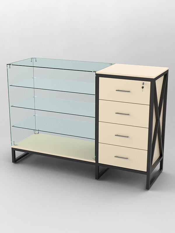 Прилавок ЛОФТ СТИЛЬ №23+13, Крем Вайс