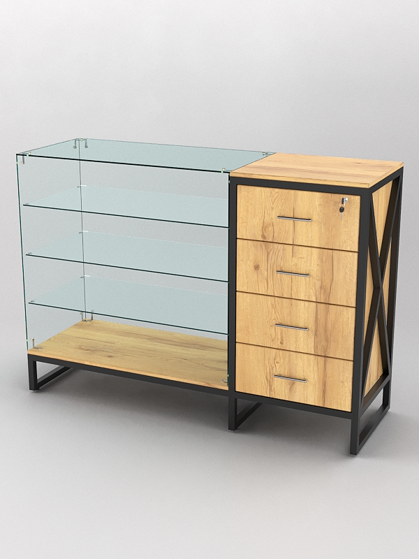 Прилавок ЛОФТ СТИЛЬ №23+13, Дуб Золотистый