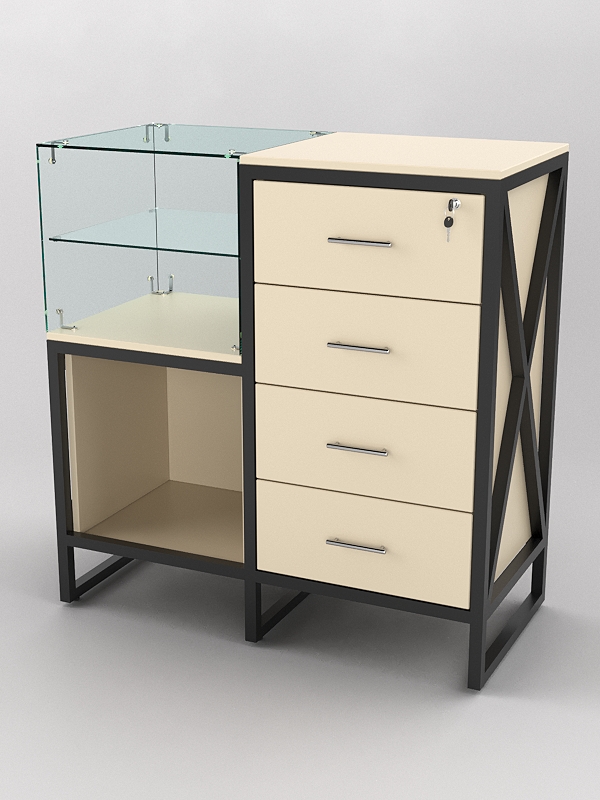 Прилавок ЛОФТ СТИЛЬ №10+13, Крем Вайс