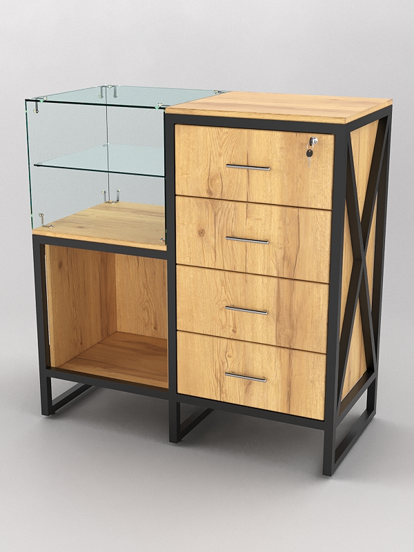 Прилавок ЛОФТ СТИЛЬ №10+13, Дуб Золотистый