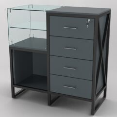 Прилавок ЛОФТ СТИЛЬ №10+13, Темно-серый U2601