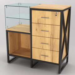 Прилавок ЛОФТ СТИЛЬ №11+13, Дуб Золотистый