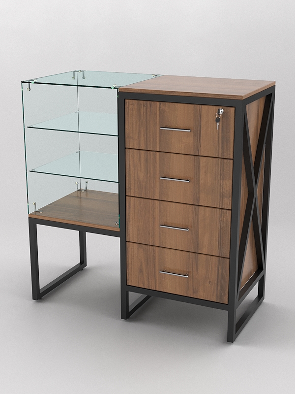 Прилавок ЛОФТ СТИЛЬ №11-21+13, Орех