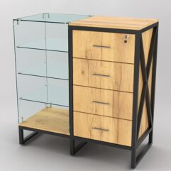 Прилавок ЛОФТ СТИЛЬ №12-22+13, Дуб Золотистый