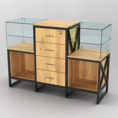 Прилавок ЛОФТ СТИЛЬ №10+13+10, Дуб Золотистый