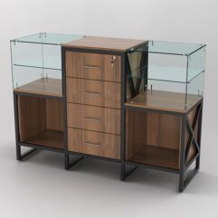 Прилавок ЛОФТ СТИЛЬ №10+13+10, Орех