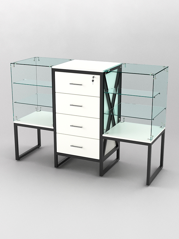 Прилавок ЛОФТ СТИЛЬ №11-21+13+11-21, Белый