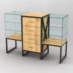 Прилавок ЛОФТ СТИЛЬ №11-21+13+11-21, Дуб Золотистый