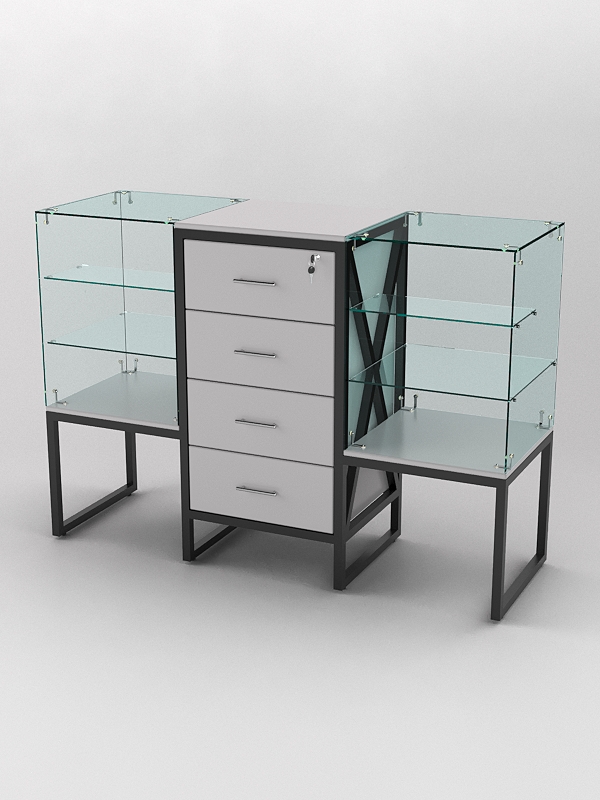 Прилавок ЛОФТ СТИЛЬ №11-21+13+11-21, Серый