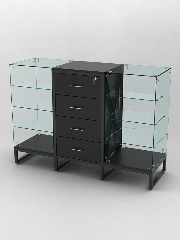 Прилавок ЛОФТ СТИЛЬ №12+13+12, Черный