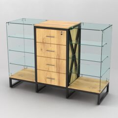 Прилавок ЛОФТ СТИЛЬ №12+13+12, Дуб Золотистый