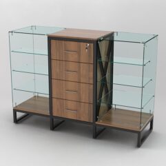 Прилавок ЛОФТ СТИЛЬ №12+13+12, Орех