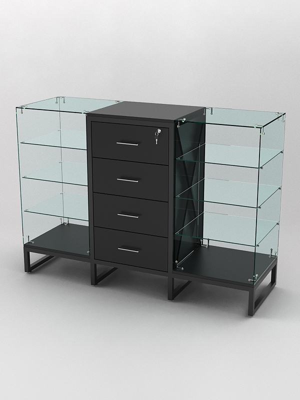 Прилавок ЛОФТ СТИЛЬ №12-22+13+12-22, Черный