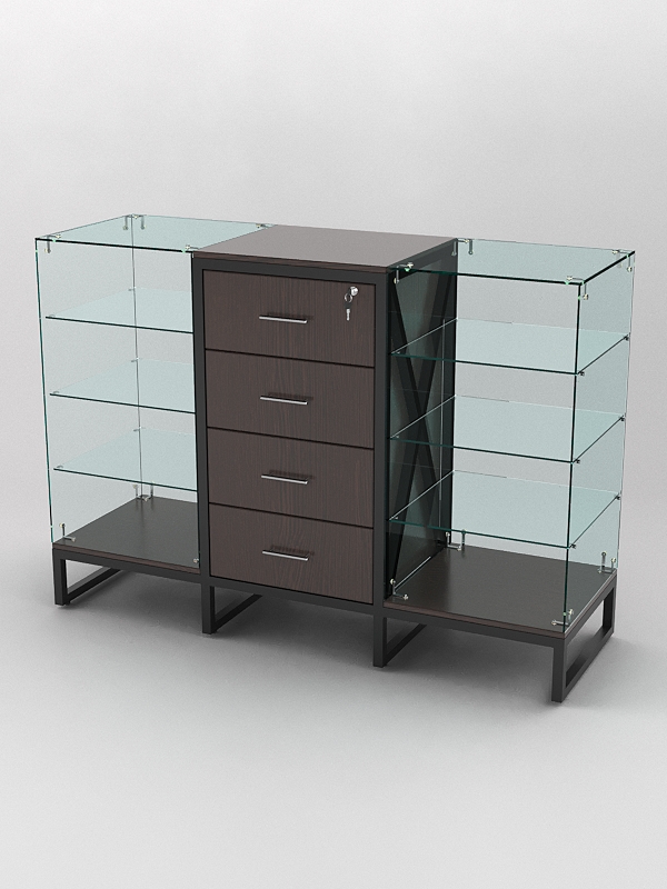 Прилавок ЛОФТ СТИЛЬ №12-22+13+12-22, Дуб Венге