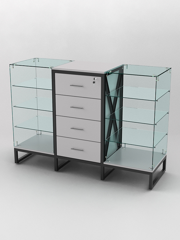 Прилавок ЛОФТ СТИЛЬ №12-22+13+12-22, Серый