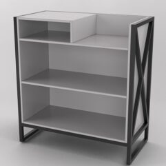 Прилавок под кассу ЛОФТ СТИЛЬ №3-W, Серый