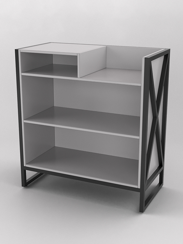 Прилавок под кассу ЛОФТ СТИЛЬ №3-W, Серый