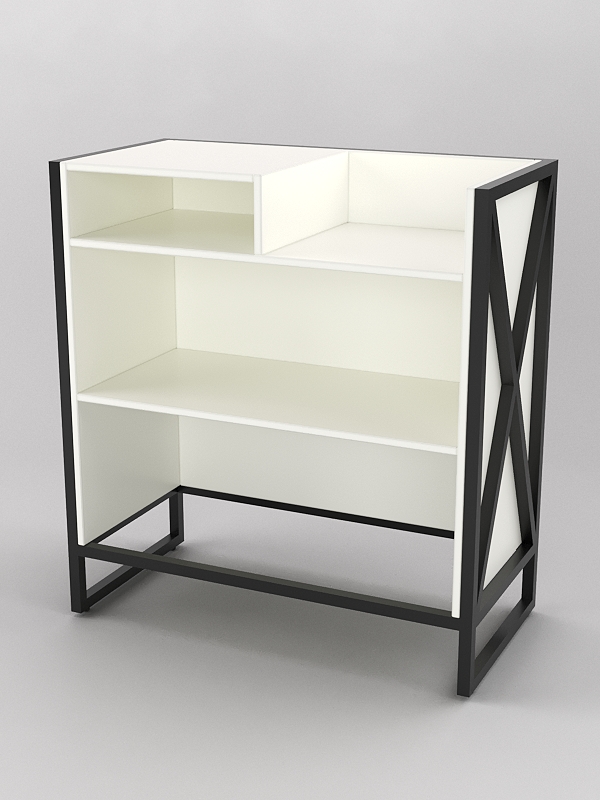 Прилавок под кассу ЛОФТ СТИЛЬ №4, Белый