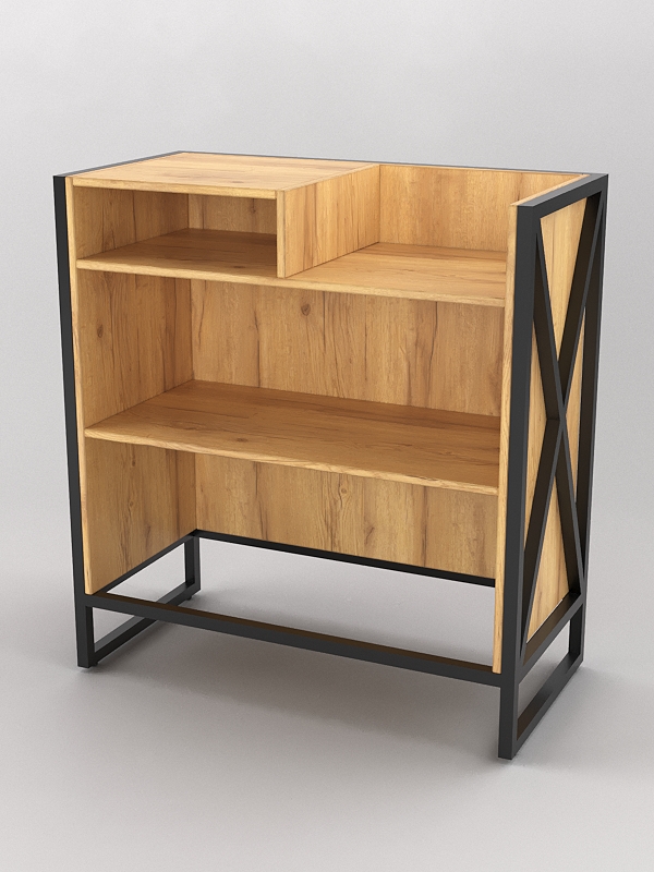 Прилавок под кассу ЛОФТ СТИЛЬ №4, Дуб Золотистый