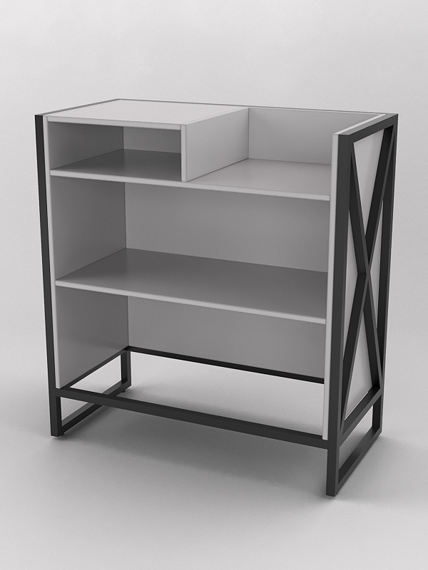 Прилавок под кассу ЛОФТ СТИЛЬ №4, Серый