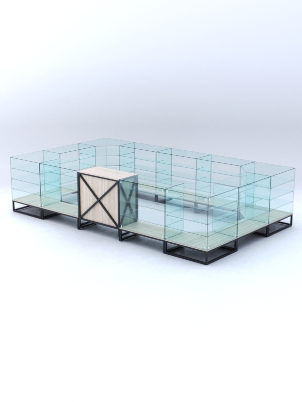 Торговый островок ЛОФТ СТИЛЬ №3, Дуб Сонома