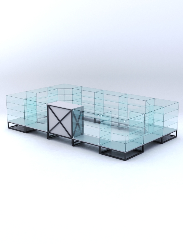 Торговый островок ЛОФТ СТИЛЬ №3, Серый