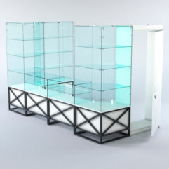 Павильон торговый ЛОФТ СТИЛЬ пристенный №3а, Белый