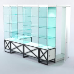 Павильон торговый ЛОФТ СТИЛЬ пристенный №4б, Белый