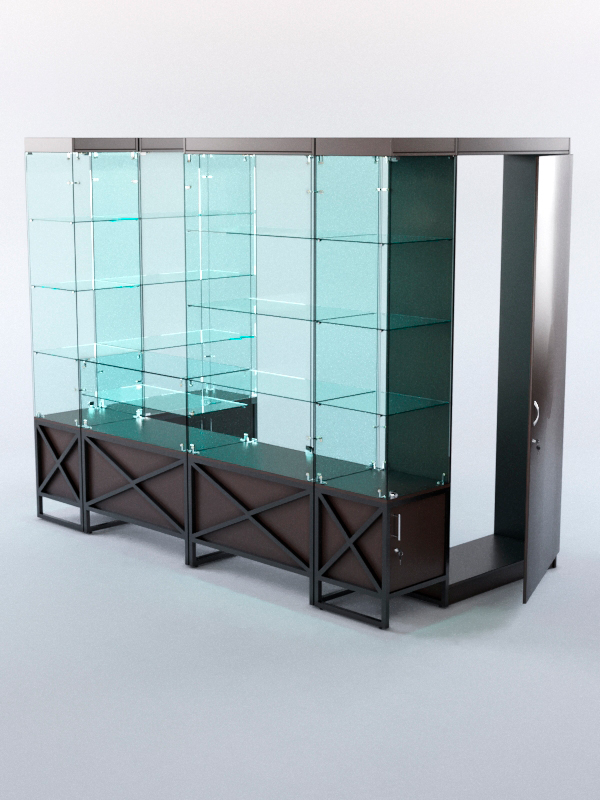 Павильон торговый ЛОФТ СТИЛЬ пристенный №4б, Дуб Венге