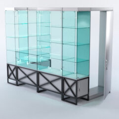 Павильон торговый ЛОФТ СТИЛЬ пристенный №4б, Серый