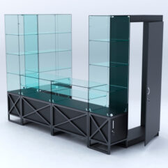 Павильон торговый ЛОФТ СТИЛЬ пристенный №5а, Черный