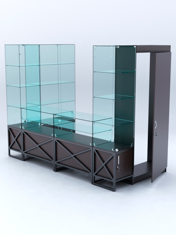 Павильон торговый ЛОФТ СТИЛЬ пристенный №5а, Дуб Венге