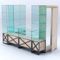 Павильон торговый ЛОФТ СТИЛЬ пристенный №5а, Дуб Сонома