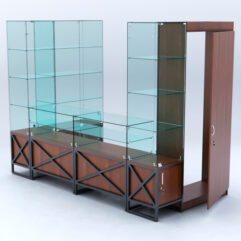 Павильон торговый ЛОФТ СТИЛЬ пристенный №5а, Орех