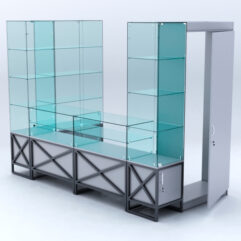 Павильон торговый ЛОФТ СТИЛЬ пристенный №5а, Серый