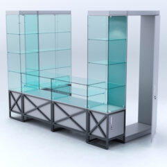 Павильон торговый ЛОФТ СТИЛЬ пристенный №5б, Серый