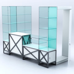 Павильон торговый ЛОФТ СТИЛЬ пристенный №7а, Белый