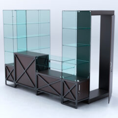 Павильон торговый ЛОФТ СТИЛЬ пристенный №7а, Дуб Венге