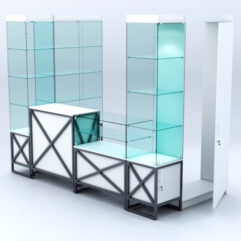 Павильон торговый ЛОФТ СТИЛЬ пристенный №7б, Белый