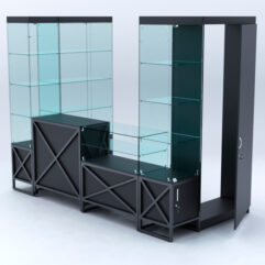 Павильон торговый ЛОФТ СТИЛЬ пристенный №7б, Черный