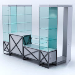 Павильон торговый ЛОФТ СТИЛЬ пристенный №7б, Серый