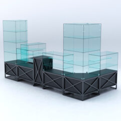 Павильон торговый ЛОФТ СТИЛЬ пристенный №8а, Черный