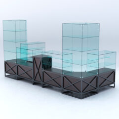 Павильон торговый ЛОФТ СТИЛЬ пристенный №8а, Дуб Венге