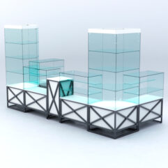 Павильон торговый ЛОФТ СТИЛЬ пристенный №8б, Белый